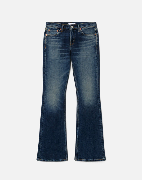 Re Done Comfort Stretch Low Rise Micro Boot Smoke Water