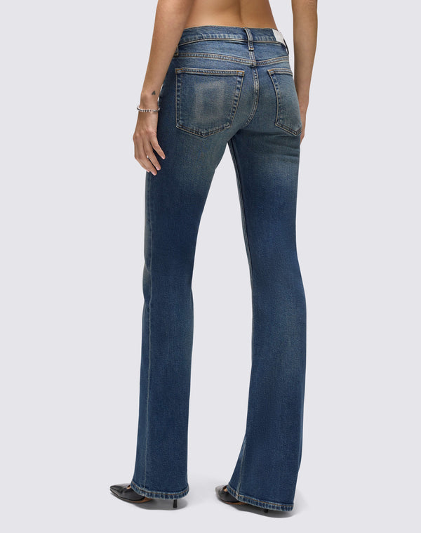 Re Done Comfort Stretch Low Rise Micro Boot Smoke Water