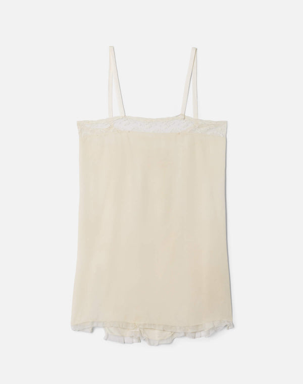 Re Done 30s Silk Slip Dress White
