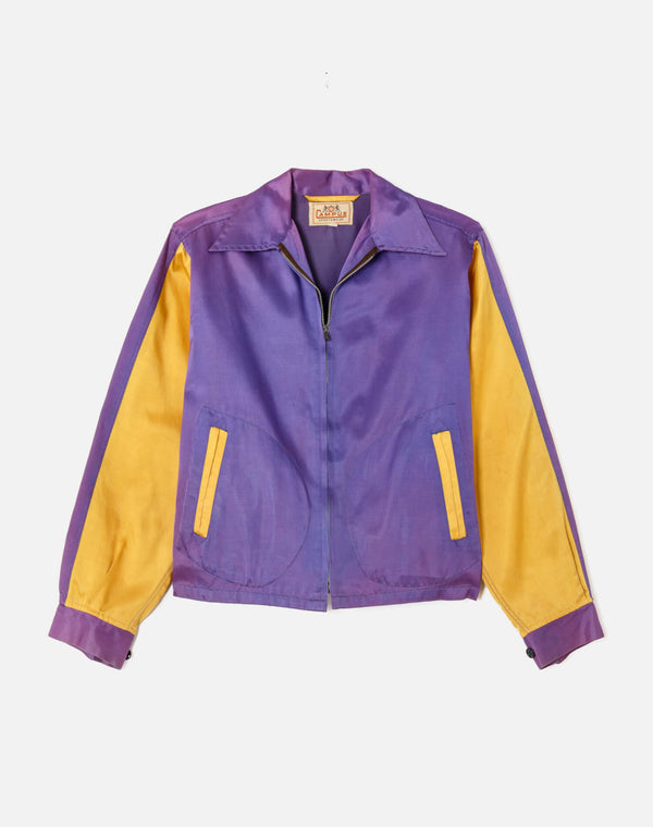 re done 40s Satin Jacket Purple