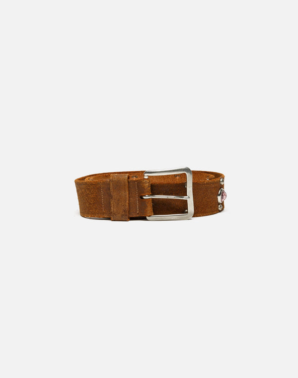 re done 40s Suede Jeweled Belt Brown