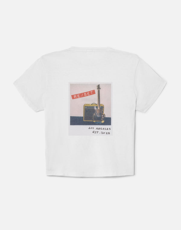 Re Done 50s Boxy "Re/Set Polaroid" Tee Optic White