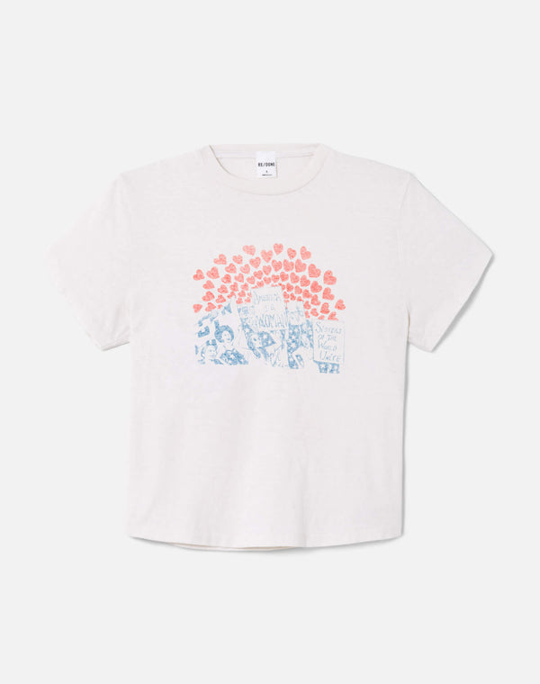 re done 50s Boxy "Sisters" Tee Vintage White