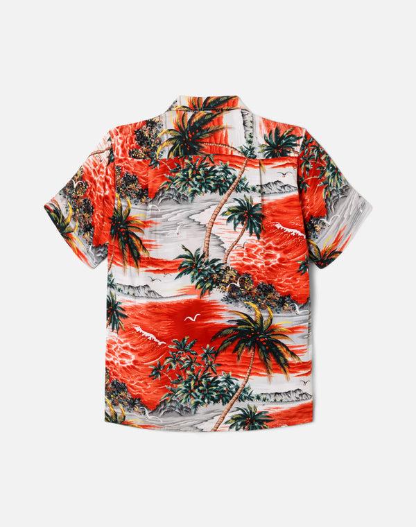 Re Done 50s Penneys Hawaiian Shirt Orange