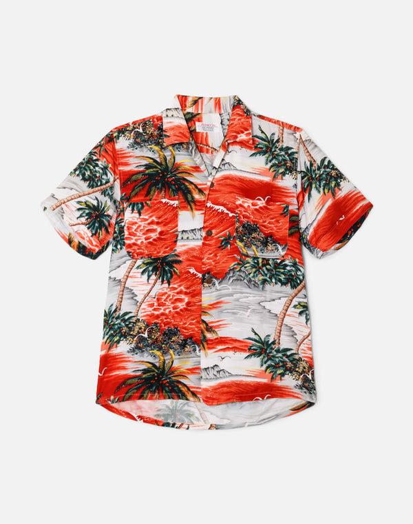 re done 50s Penneys Hawaiian Shirt Orange