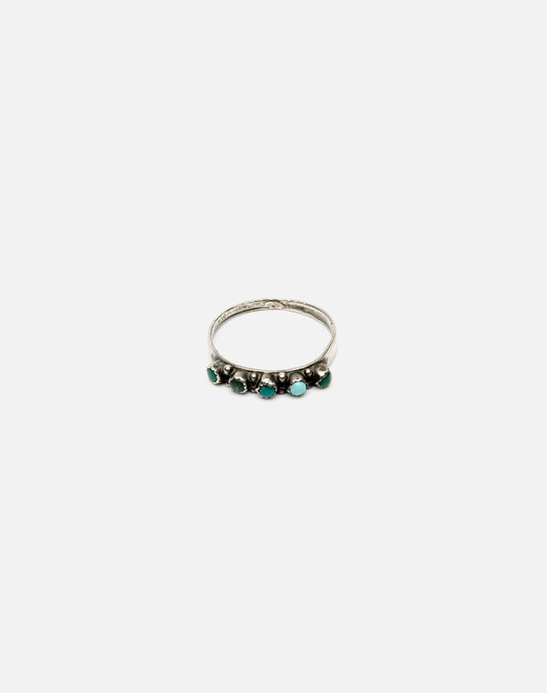 re done 50s Turquoise and Green Zuni Ring Green