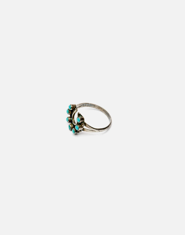 Re Done 50s Turquoise Horse Shoe Zuni Ring Green