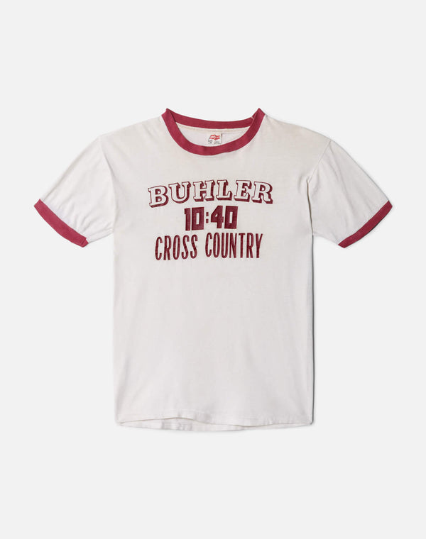 re done 60s Hanes Cross Country Ringer Tee White