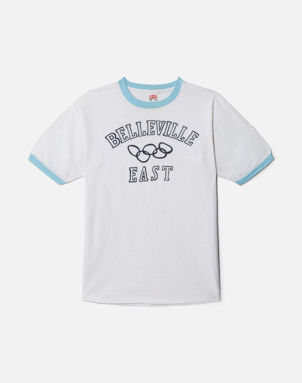 re done 60s Hanesport Ringer Tee White