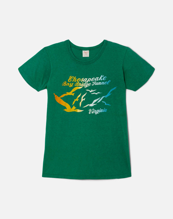 re done 70s Chesapeake Bay Tee Green