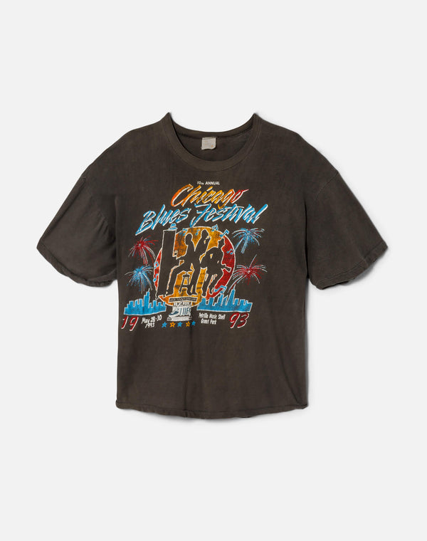 re done 70s Chicago Blues Tee Black