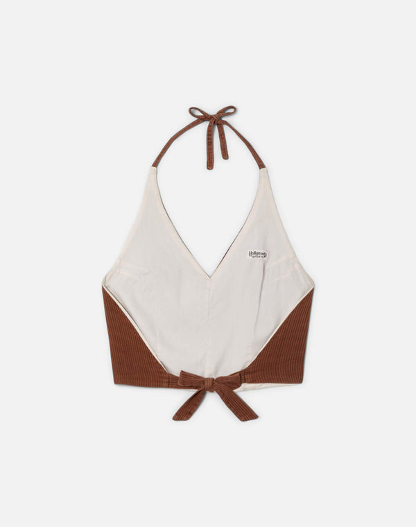 Re Done 70s Cotton Halter Brown