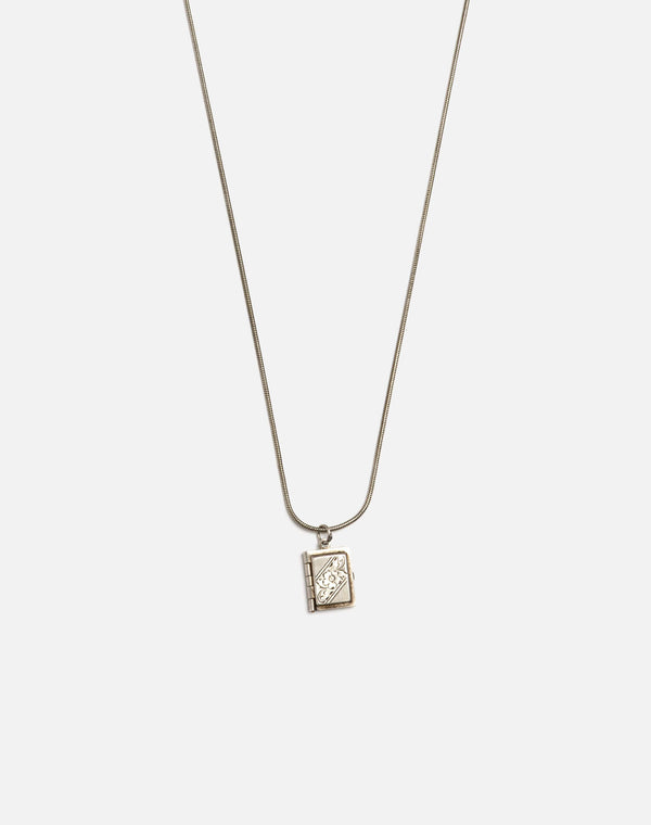 re done 70s Sterling Locket Necklace Silver