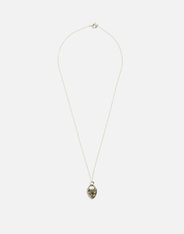 Re Done 70s Sterling Padlock Necklace Silver