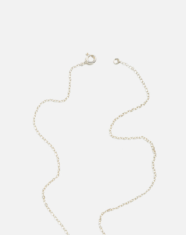 Re Done 70s Sterling Padlock Necklace Silver