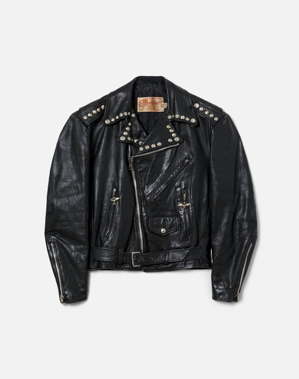 re done 70s Studded Leather Jacket Black