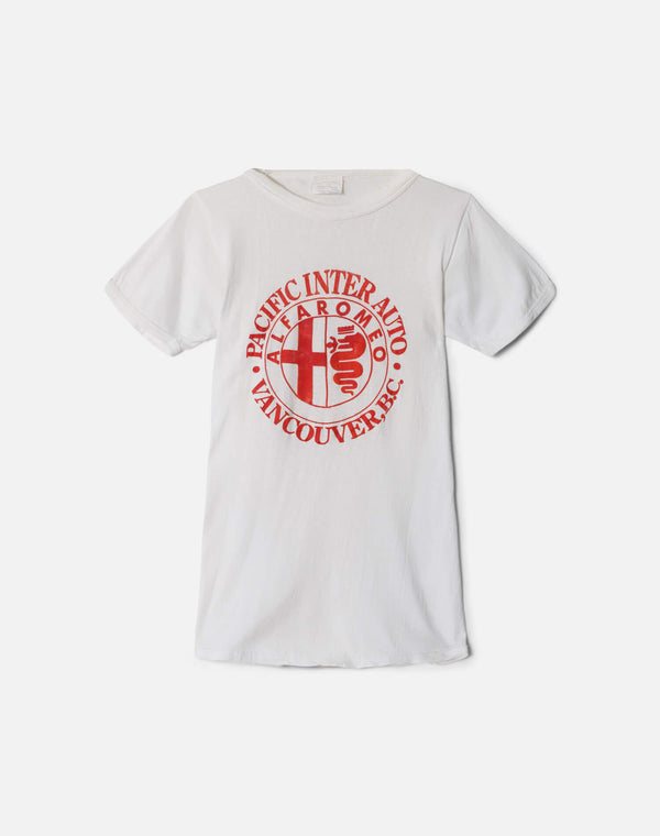 re done 70s Vancouver Alfa Romeo Tee White
