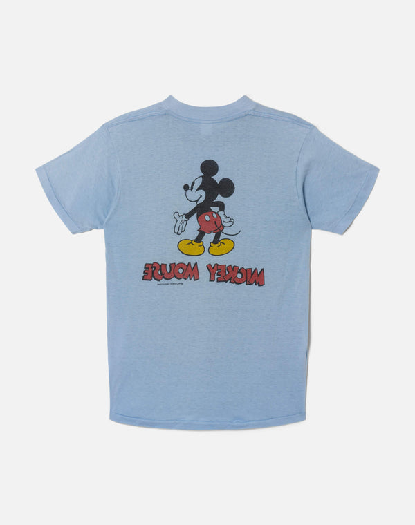 Re Done 80s Blue Mickey Mouse Tee Blue