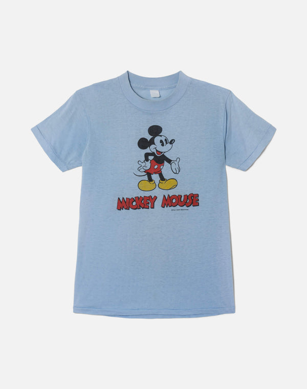 re done 80s Blue Mickey Mouse Tee Blue