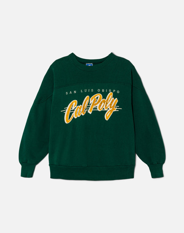 re done 80s Cal Poly Sweatshirt Green