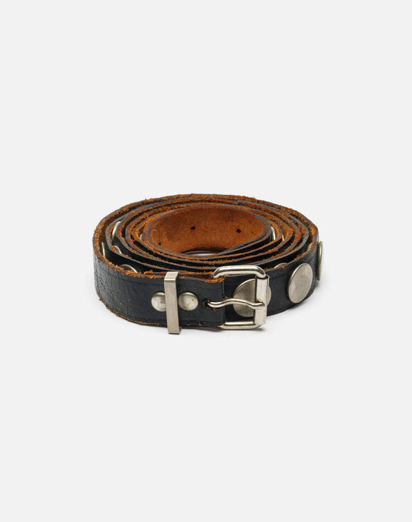 re done 80s Double Wrap Studded Belt Black