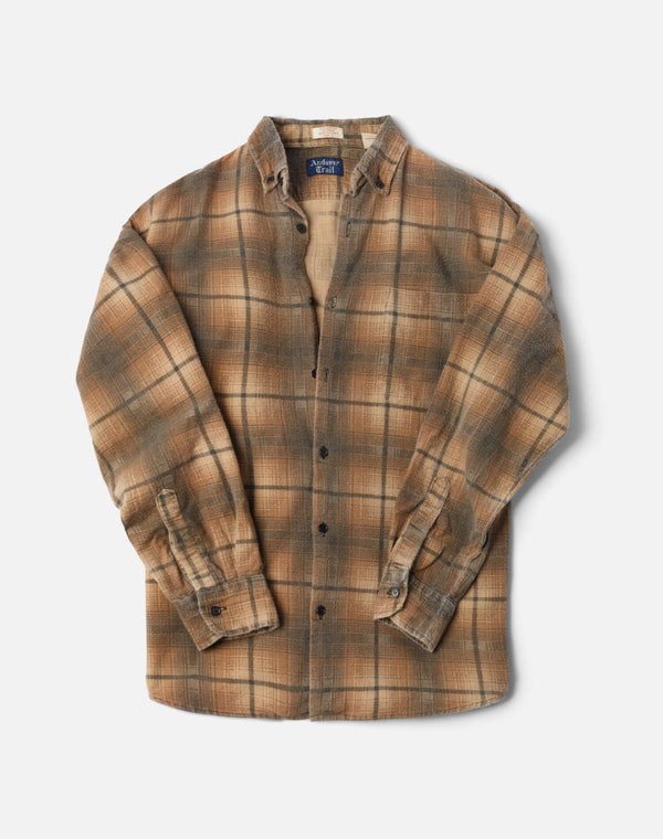 re done 80s Flannel Shirt Brown