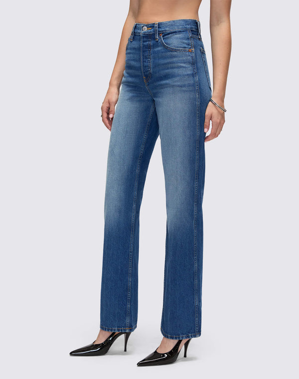 Re Done 90s High Rise Loose Viper Blue