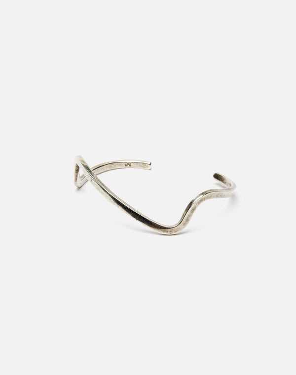 Re Done 90s Sterling Wave Bangle Silver