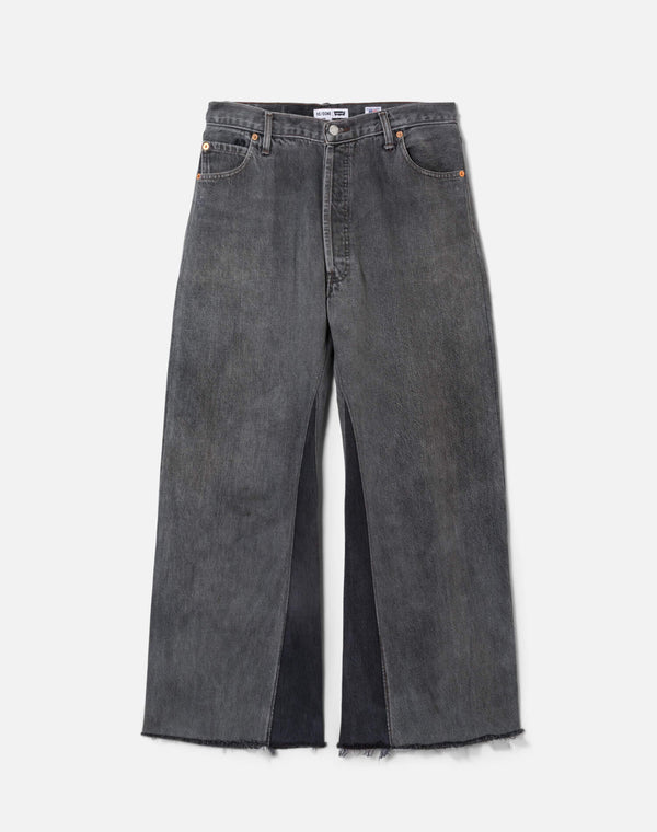 re done Black High Rise Wide Leg Crop Black