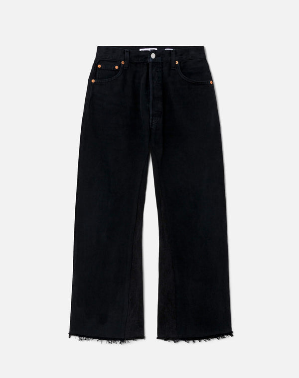 re done Black High Rise Wide Leg Crop Black