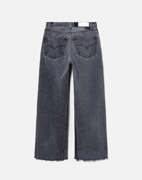 Re Done Black High Rise Wide Leg Crop Black