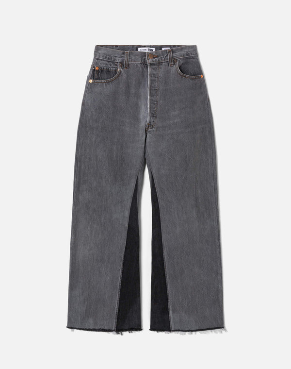 re done Black High Rise Wide Leg Crop Black