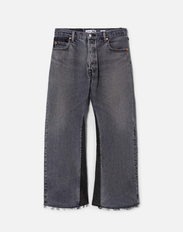 re done Black High Rise Wide Leg Crop Black