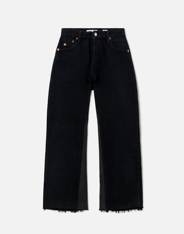 re done Black High Rise Wide Leg Crop Black