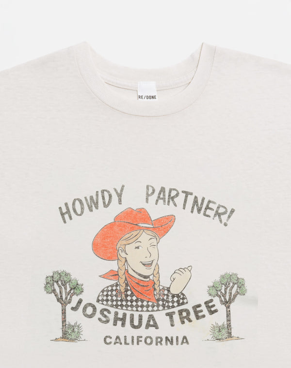Re Done Boyfriend "Joshua Tree" Tee Vintage White