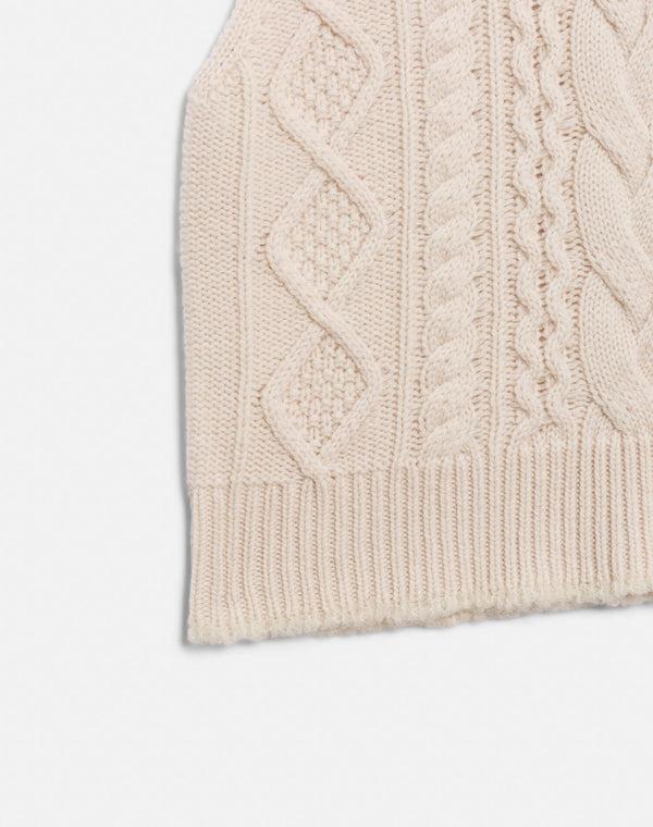 Re Done Cable Turtleneck Vest Linen