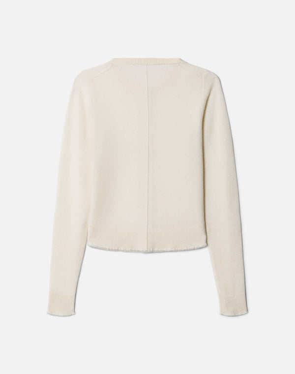 Re Done Cashmere Crewneck Cardigan Ivory