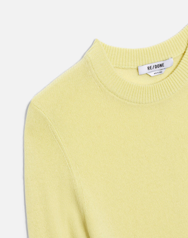 Re Done Cashmere Crewneck Pullover Limeade
