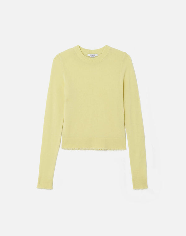 re done Cashmere Crewneck Pullover Limeade