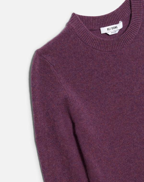 Re Done Cashmere Crewneck Pullover Raisin