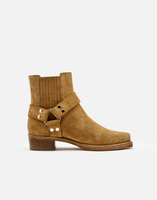 re done Cavalry Boot Caramel Suede
