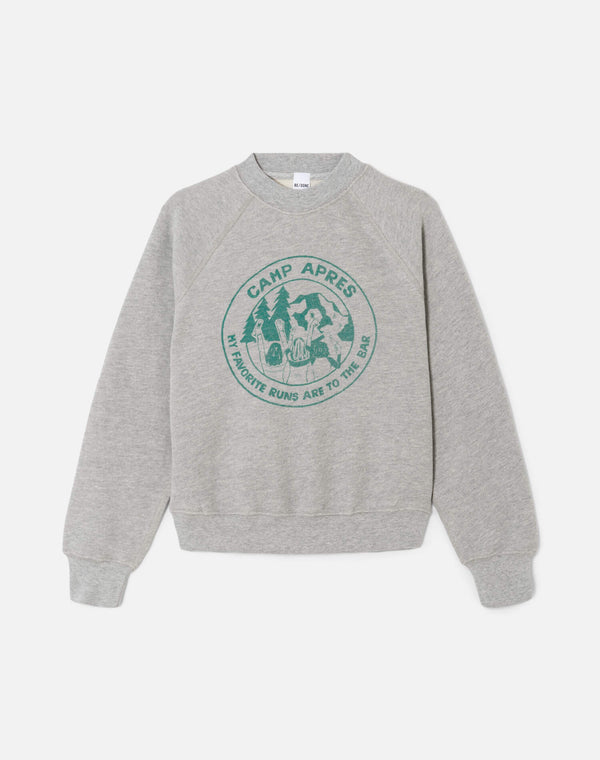 re done Classic "Camp Apres" Crewneck Heather Grey