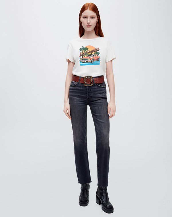 Re Done Classic "LA Drive" Tee Vintage White