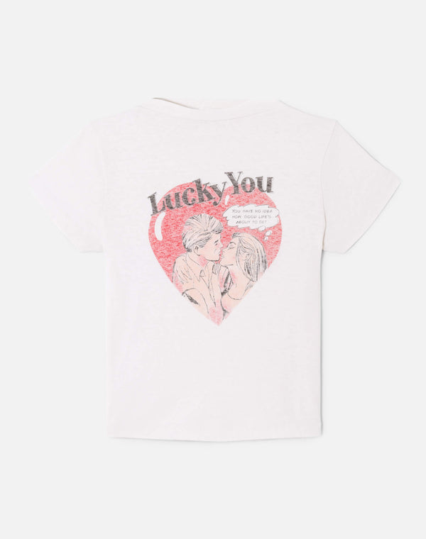re done Classic "Lucky You" Tee Vintage White