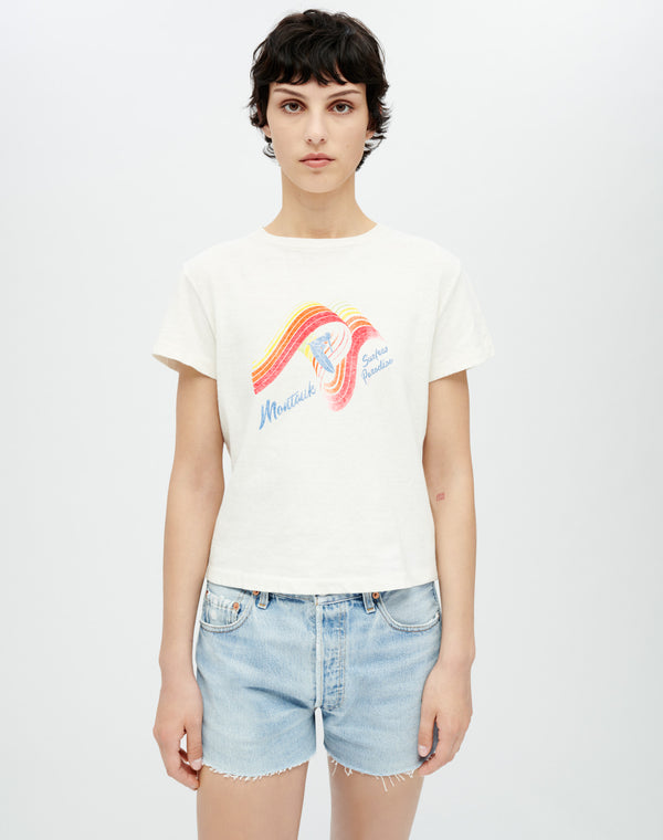 Re Done Classic "Montauk" Tee Vintage White