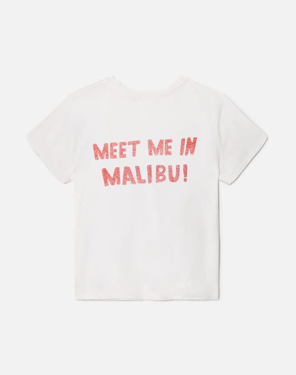 Re Done Classic "Snoopy Surfs Up" Tee Vintage White