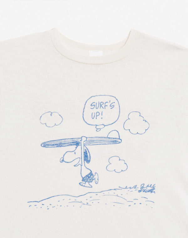 Re Done Classic "Snoopy Surfs Up" Tee Vintage White