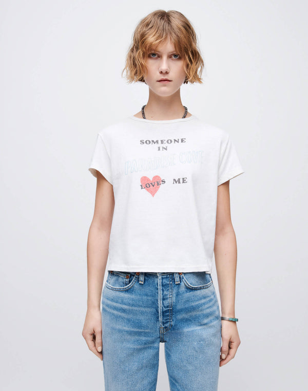 Re Done Classic "Someone Loves Me" Tee Vintage White