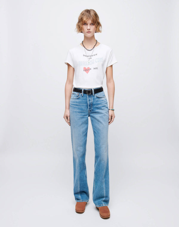 Re Done Classic "Someone Loves Me" Tee Vintage White