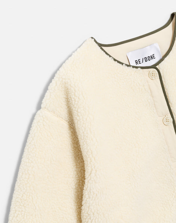 Re Done Cocoon Liner Jacket Vintage White